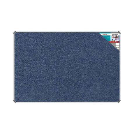 Bulletin Board Ribbed Aluminium Frame (1800x1200mm - Denim) - Office Stock Group