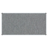 Bulletin Board Ribbed Aluminium Frame, 2000 x 1200 mm - Laurel, Product Image Showing a Rectangular Grey Ribbed Aluminium Framed Bulletin Board.