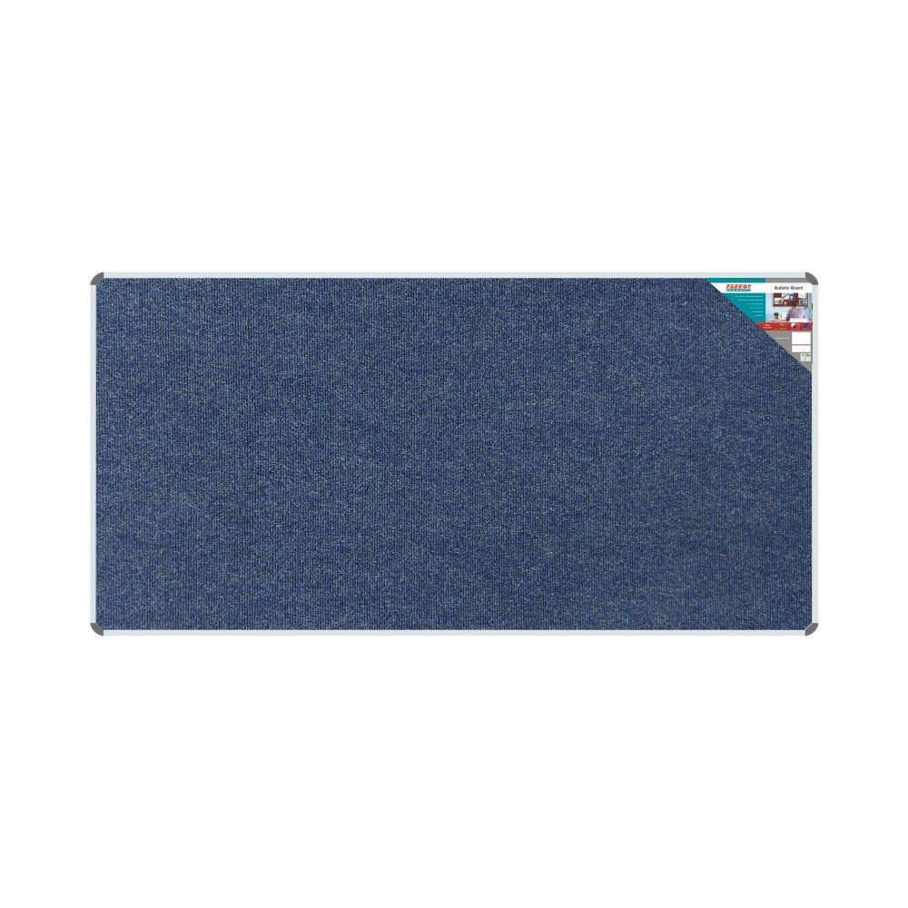 Bulletin Board Ribbed Aluminium Frame (2400x1200mm – Denim)