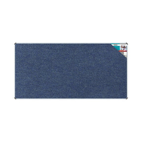 Bulletin Board Ribbed Aluminium Frame (2400x1200mm – Denim)
