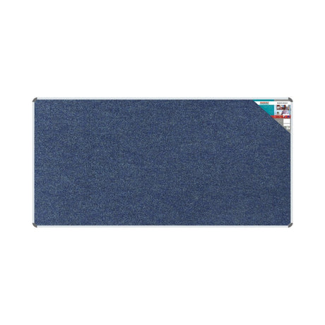 Bulletin Board Ribbed Aluminium Frame (2400x1200mm – Denim)