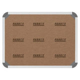 Bulletin Board Ribbed Aluminium Frame (600x450mm – Denim)