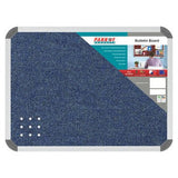 Bulletin Board Ribbed Aluminium Frame (600x450mm – Denim)