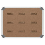 Bulletin Board Ribbed Aluminium Frame (600x450mm - Palm)
