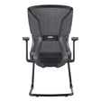 C4001B Black Mesh with Black Steel Sleigh Frame Visitor Office Chair