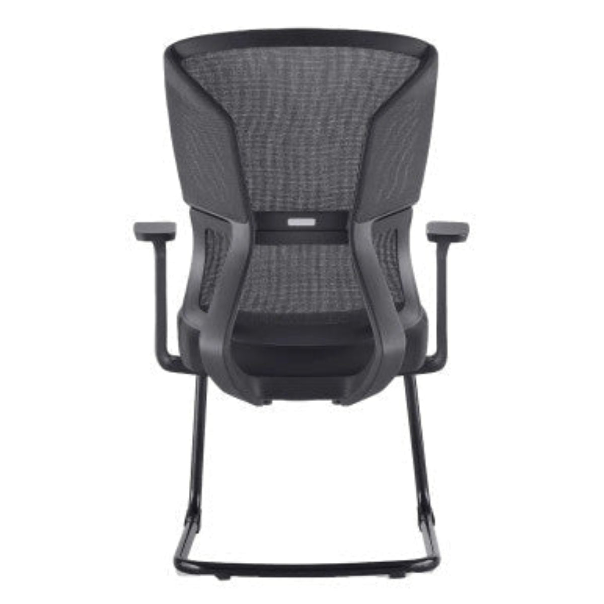 C4001B Black Mesh with Black Steel Sleigh Frame Visitor Office Chair