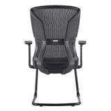 C4001B Black Mesh with Black Steel Sleigh Frame Visitor Office Chair