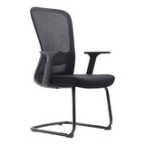 C4002B Black Mesh with Steel Sleigh Frame Visitor Office Chair
