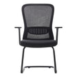 C4002B Black Mesh with Steel Sleigh Frame Visitor Office Chair