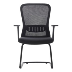 C4002B Black Mesh with Steel Sleigh Frame Visitor Office Chair