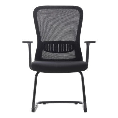 C4002B Black Mesh with Steel Sleigh Frame Visitor Office Chair