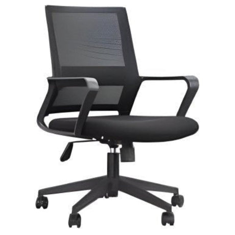 C4007A Black Mesh with Black Nylon Frame Medium-Back Office Chair