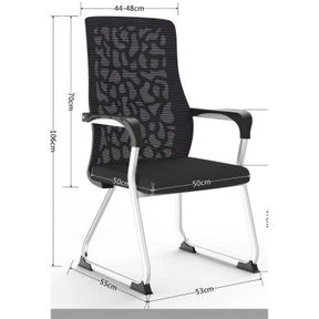 C4018B Black Mesh with Chrome Frame Visitor Office Chair