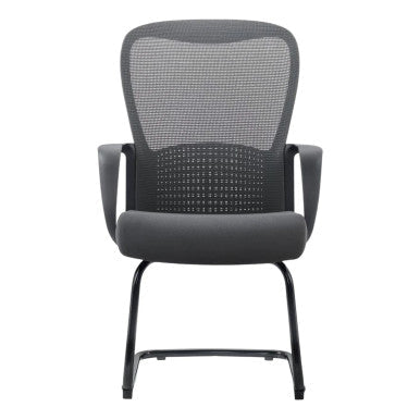 C4022B Black Mesh with Steel Sleigh Frame Visitor Office Chair