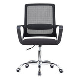 C4029 Black Mesh with Chrome Frame Medium-Back Office Chair