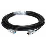 Cable - 15 Pin Male to Female VGA (20M) INSTAL2B, Black VGA Cable with 15-pin Male and Female Connectors for Audiovisual Connection.