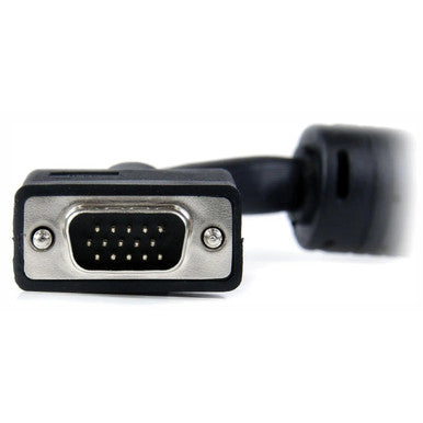 Cable - 15 Pin Male to Male VGA 5M Fly Lead, Close-Up Image of the VGA Connector Showing the Pins and Metal Frame.