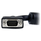 Cable - 15 Pin Male to Male VGA 5M Fly Lead, Close-Up Image of the VGA Connector Showing the Pins and Metal Frame.