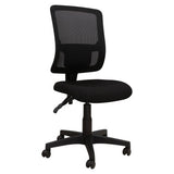 Calvi Typist Mesh Office Chair, Black Ergonomic Office Chair with Mesh Backrest and Adjustable Height.