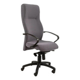 Grey Cayman High-back Office Chair by Office Stock South Africa, a Premium Office Seating Solution with Ergonomic Design, High-back, and Black Armrests and Base, Providing Comfort and Elegance for Modern Interiors.