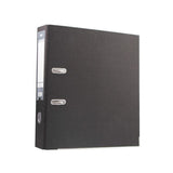 LEVER ARCH FILE A4 76MM HALF COATED RADO LOCK & METAL PROTECTIVE RAIL. PP (BLACK)