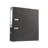 LEVER ARCH FILE A4 76MM HALF COATED RADO LOCK & METAL PROTECTIVE RAIL. PP (BLACK)