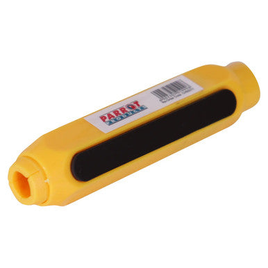 Chalk Holder Plastic Single Unit CH0001Y, Yellow Plastic Chalk Holder with Black Grip Area and Barcode Label.