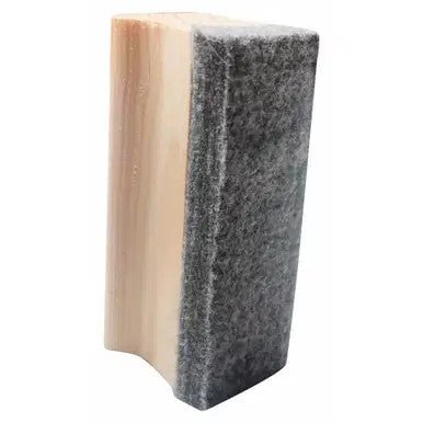 Chalkboard Wooden Duster (95 × 35mm – Carded – Grey)