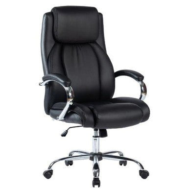 Chrome Executive High-Back Office Chair