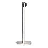 Chrome Steel Q-Ing Tube with Retractable Belt | Hospitality Furniture | Office Stock