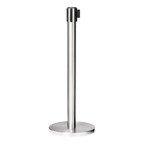 Chrome Steel Q-Ing Tube with Retractable Belt | Hospitality Furniture | Office Stock