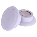 Circular Magnets, Extra Strong - 5 per Card - White - Size 30 mm, Showing White Round Magnets with Smooth Surface and Magnetic Backing.