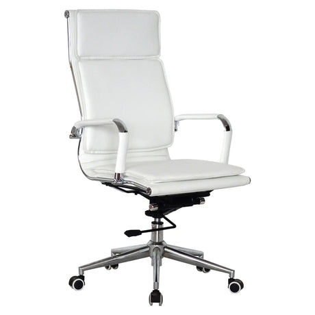 Classic Eames Flat Cushion High-Back Office Chair – White