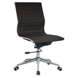 Classic Eames Ribbed No – Arms Medium-Back Office Chair – Black