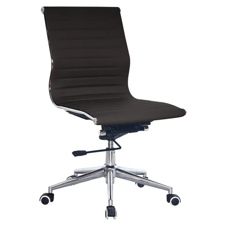 Classic Eames Ribbed No – Arms Medium-Back Office Chair – Black