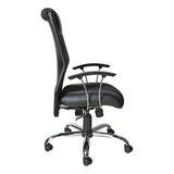 Claudius Mesh High-back Office Chair with Y500 Chromed Y-Arm Side View | Office Chairs | Office Stock