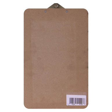 Clipboard (A4 - 355 x 230 mm - White) CB3000, Blank White Clipboard with Metal Clip at the Top for Holding Papers.