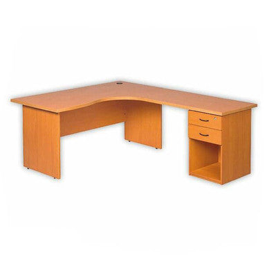 Cluster Desk , Two Drawer Pedestal with Opening-1