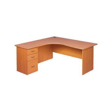 Cluster Desk , Two Drawer Pedestal with Opening-1