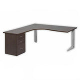 Cluster Desk with Steel Legs and Desk Height Pedestal-6