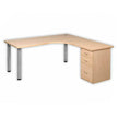 Cluster Desk with Steel Legs and Desk Height Pedestal Cluster Desks [Office Stock]