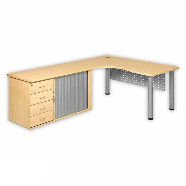 Cluster Desk with Steel Legs and Pedenza