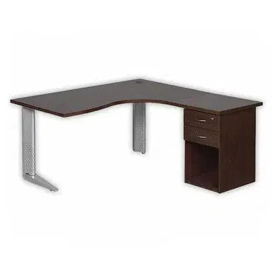Workstation Desk with Steel Legs and Desk Height Pedestal - 1 - Additional View 4