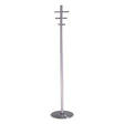 Coat and Hat Chrome Tree with Six Hooks – SILVER