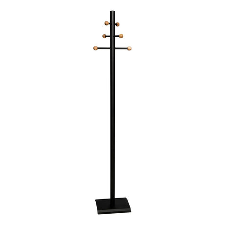 Coat & Hat Tree Cactus Stand with Six Cherry Ball Set – BLACK