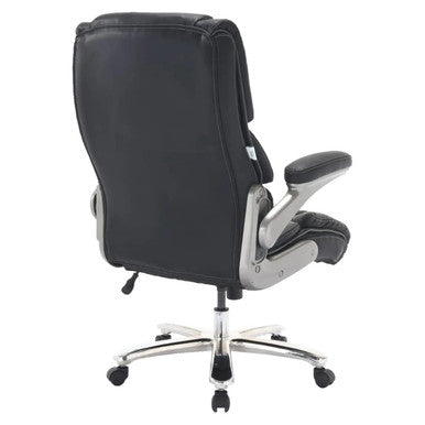 Comfort 400LBS Big and Tall High-back Office Chair, Black with High Backrest, Padded Armrests, and Ergonomic Design for Heavy-Duty Support.