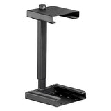 Computer Case Holder Lockable, Black Metal Computer Case Security Stand with Lockable Feature for Securing and Elevating a Computer Case.