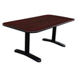 Conference Table with Black PVC Edging and Black Round Leg