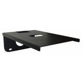 Black Conferencing Camera Mounting Bracket by 67, a Durable Camera Mount for VC1080C Conference Camera, Featuring a Sturdy Rectangular Design with Cutouts for Secure Installation, Ideal for Professional Conference Room Setups.