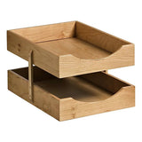 Contract Solid Wood Two – Tier Letter Tray